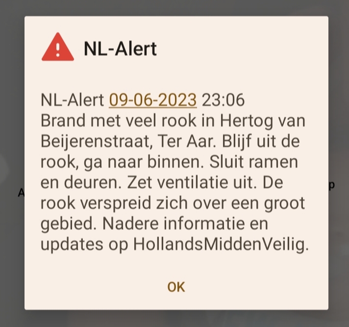 NL melding Ter Aar