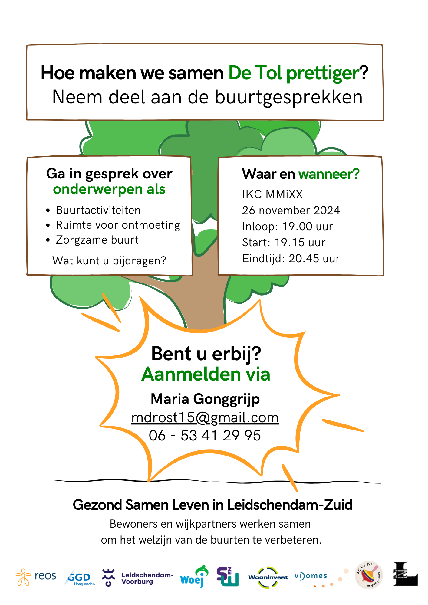 Uitnodiging Buurtgesprek De Tol