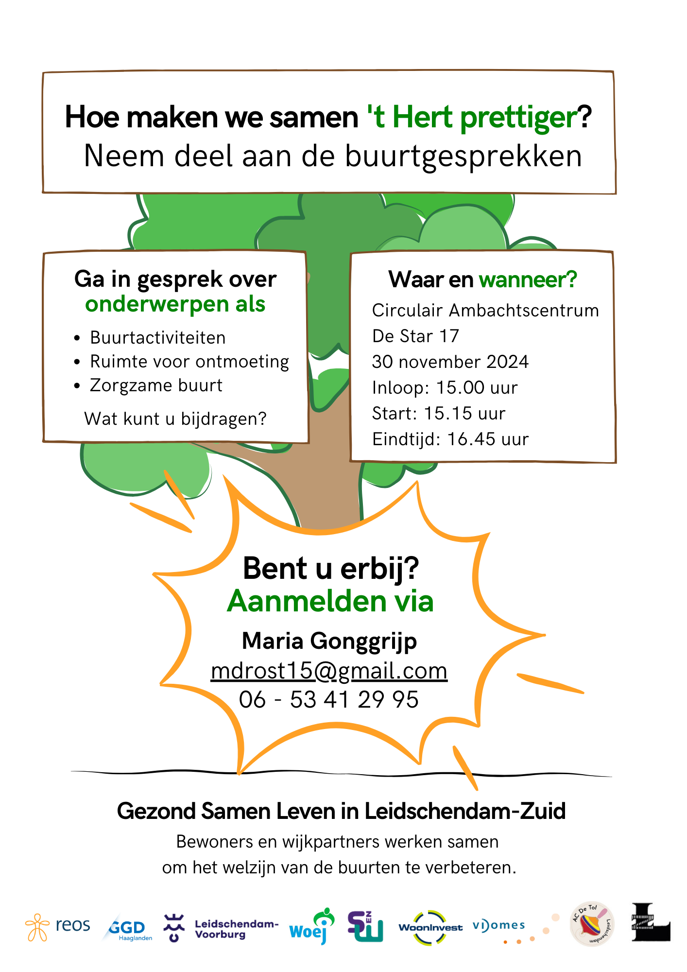 Uitnodiging Buurtgesprek t Hert