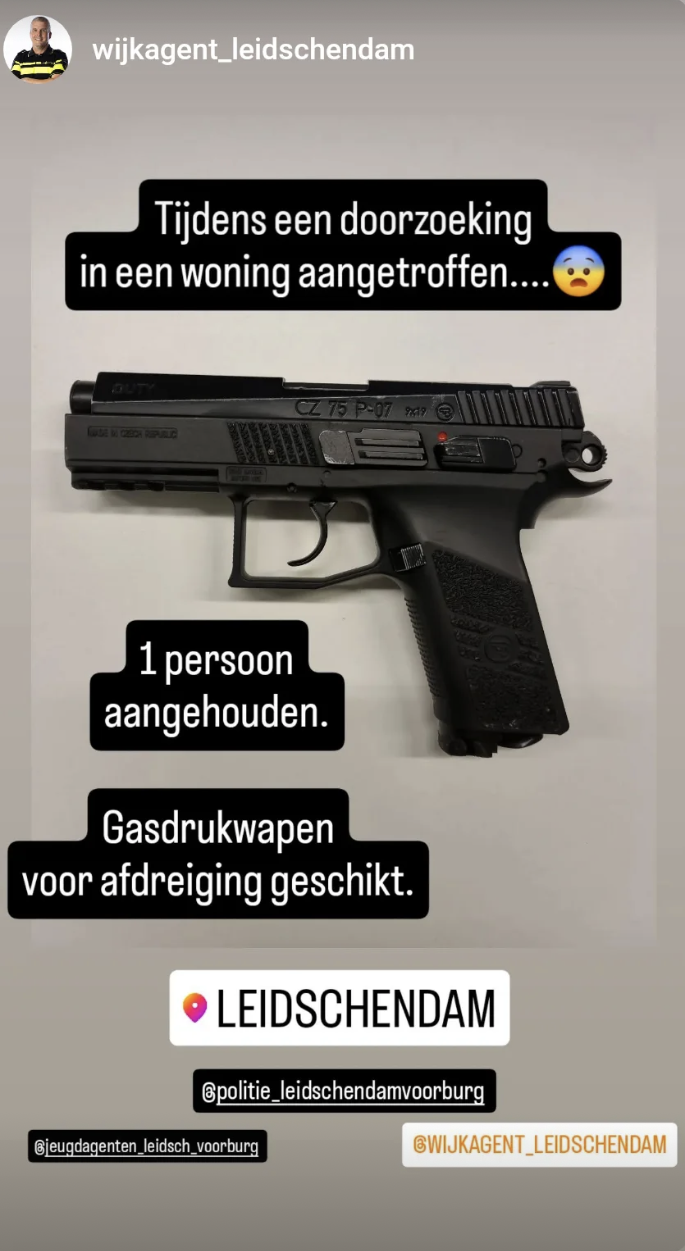 Gasdrukwapen Leidschendam