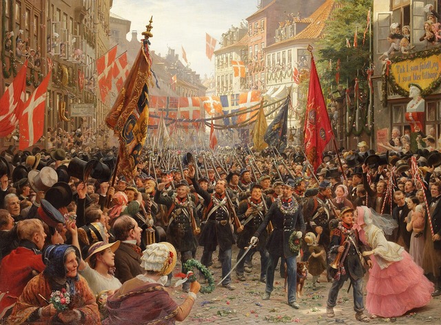 Otto Bache Soldaternes hjemkomst til København i 1849 Column Mink