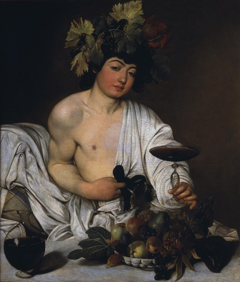 Schilderij 1596 97 Bacchus Caravaggio Michelangelo