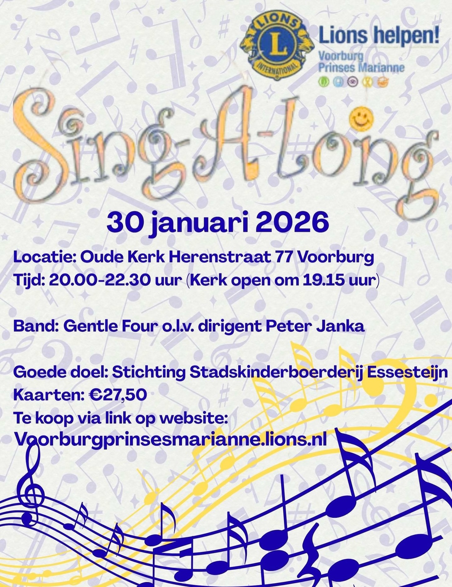 Poster singalong Lionsclub