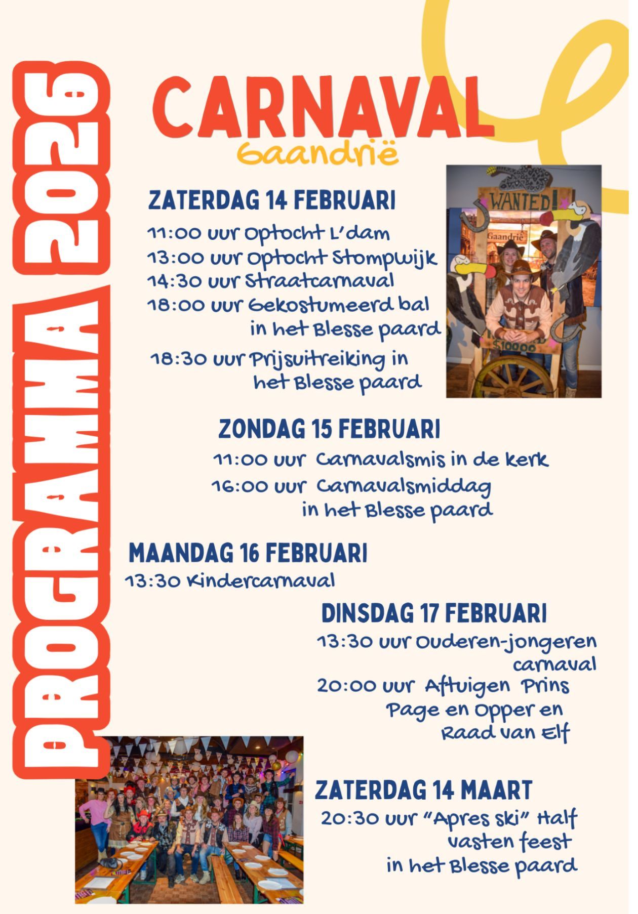 Gaanders programma 2026