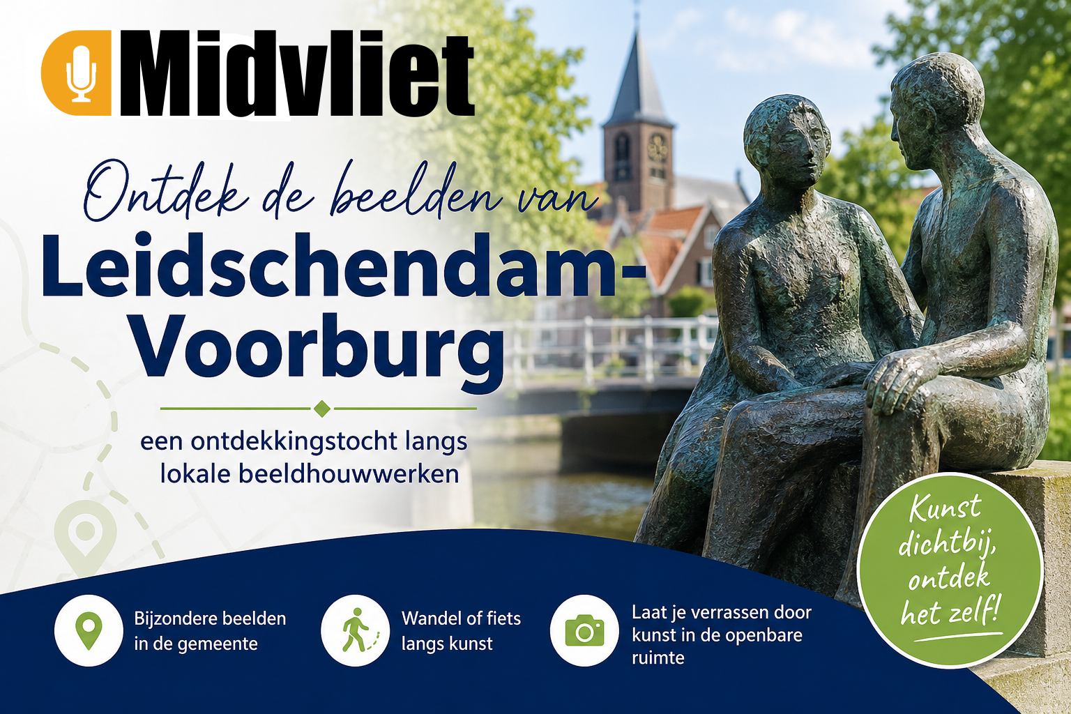 langs lokale beeldhouwwerken